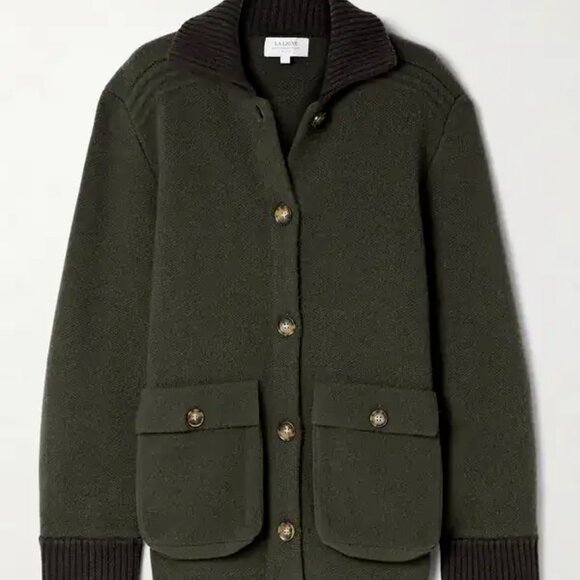 wool and cashmere-blend jacket - green